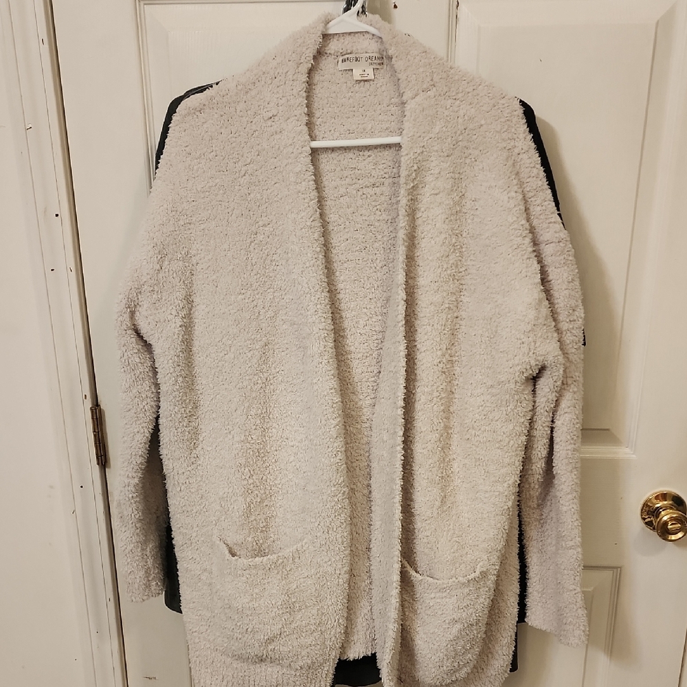 Barefoot Dreams Cream Open-Front Cardigan